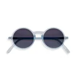 Lentes de sol redondos color celeste con cristales negros categoría 3.