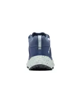 Zapatillas de senderismo Columbia Facet 75 Mid Outdry, color azul con detalles en celeste y blanco.