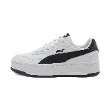 Zapatillas Puma Court Lally Skye blancas con detalles en negro, de estilo deportivo y plataforma.