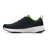 Championes Under Armour Charged Edge para hombre, color negro con detalles en verde flúor y suela blanca. Ideales para entrenamiento en gimnasio o al aire libre.