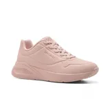 Championes deportivos Skechers Uno Lite color rosa, con cordones elásticos, capellada de cuero sintético, entresuela con plataforma y plantilla Memory Foam.