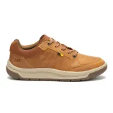 Sneaker de cuero y gamuza color tostado, con entresuela de EVA y suela de goma para mayor tracción.