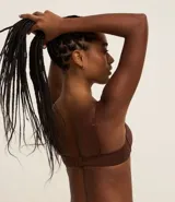 Soutien push-up lila de microfibra, con breteles regulables, sin estampa y con copa.