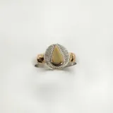 Anillo de plata 925 con detalles en oro 9k.