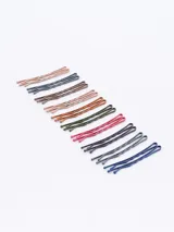Pack de 20 horquillas de pelo de metal en colores surtidos.