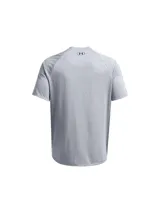 Remera deportiva Under Armour Tech 2.0 de hombre, color gris jaspeado con logo negro en el pecho.