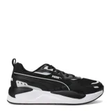 Championes Puma X-Ray 3, color blanco, con detalles de superposiciones de cuero sintético y malla.