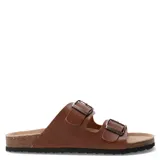 Sandalias Miss Carol Birko, color blanco, con dos tiras ajustables con hebillas metálicas y plantilla anatómica de corcho.