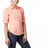 Camisa de manga larga Columbia Tamiami II LS Shirt color celeste, con tecnología Omni-Wick y Omni-Shade con protección solar UPF 40, aperturas de ventilación y tratamiento antimicrobiano.