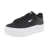 Zapatillas Puma Karmen II Idol negras con plataforma blanca y logo Puma en blanco.