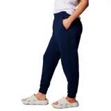 Pantalón de jogging azul marino con cintura elástica y bolsillos laterales.