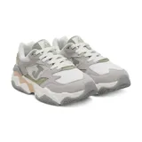 Championes deportivos Joma modelo C1400 Lady, color gris, blanco y verde, con capellada de piel sintética y textil transpirable, mediasuela de phylon reciclado y suela de caucho reciclado.