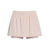 Pollera-short Fila Skort Flow III de entrenamiento para mujer, color rosa pálido, con cintura elástica y logo de la marca en el ruedo.