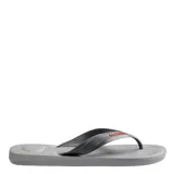 Ojotas Havaianas Top Max Comfort de goma color negro, con tira de dedo y suela antideslizante.