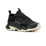 Zapatillas de trekking Merrell Moab Speed 2, color negro con detalles en gris y suela beige.