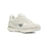 Championes Fila Renno Vintage color gris claro con detalles plateados y suela blanca.