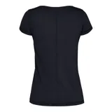 Remera deportiva Under Armour HeatGear Armour para mujer, color negro con logo blanco en el pecho.