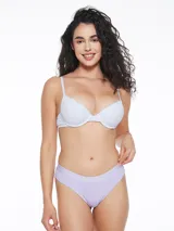 Pack de tres colaless de algodón color blanco.