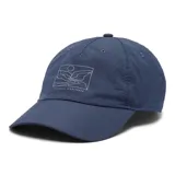 Gorra unisex Columbia Sportswear modelo Spring Canyon II, color azul marino, con logo estampado en blanco. Confeccionada en nylon y poliéster, con tecnología Omni-Shield™ que repele la lluvia y las manchas.