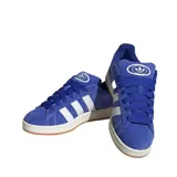 Championes Adidas Campus 00S de gamuza color azul con las tres tiras clásicas de Adidas en blanco.