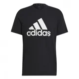 Remera Adidas Aeroready Essentials Tee de hombre, color negro con logo blanco estampado en el frente.
