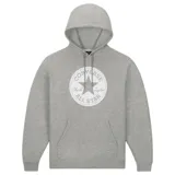 Canguro gris con capucha y cordones ajustables. Estampado frontal con el logo Converse All Star.