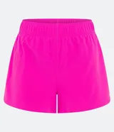 Short deportivo verde oscuro, modelo runner, con cintura elástica y pequeño bolsillo interior.