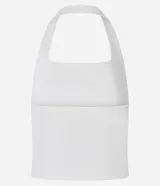 Blusa cropped de frente única color rojo, con escote cuadrado y confeccionada en bengalina con viscosa certificada.