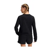 Buzo Under Armour de mujer, modelo Rival Terry Crew, color verde claro con logo pequeño estampado en el pecho.