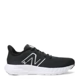 Championes New Balance 411 V3, color negro con logo plateado, ideales para running o uso diario.