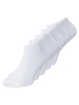 Pack de cinco pares de medias de corte bajo color blanco.
