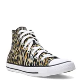 Championes de caña alta Converse Chuck Taylor All Star Lift con estampado animal print en tonos marrones y negros.