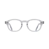 Anteojos de eco acetato transparentes, de forma redonda.