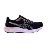 Championes Asics Gel-Excite 8 de mujer, color negro con detalles en blanco y dorado.