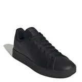 Championes Adidas Advantage Base 2.0, color negro, de estilo urbano, con cordones y exterior de cuero sintético.