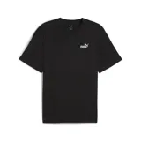 Remera negra de algodón con logo de Puma estampado en blanco en el pecho.