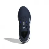 Championes de running Adidas Galaxy 7, color azul con detalles en gris y blanco.
