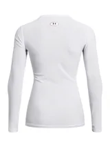 Remera deportiva Under Armour HeatGear Compression de manga larga, color negro con logo blanco en el pecho.
