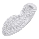 Zapatillas deportivas Under Armour modelo HOVR Apparition, color blanco. Presentan un diseño retro de running con capellada de malla y superposiciones sintéticas, amortiguación UA HOVR visible en la entresuela y logo de la marca en el lateral.