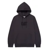 Buzo negro con capucha de la marca Caterpillar. Presenta el logo de la marca bordado en el pecho, bolsillo tipo canguro y puños y cintura acanalados.