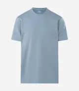 Remera deportiva masculina color celeste, de corte comfort, cuello redondo y manga corta. Confeccionada en tech fleece con tecnología Dry, que ofrece transpirabilidad y secado rápido.