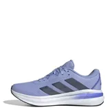 Championes Adidas Galaxy 7, color lila con detalles en azul marino y blanco. Ideales para running, con mediasuela Cloudfoam y suela de TPU.
