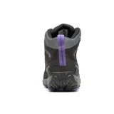 Botas de senderismo impermeables Merrell Crosslander 3 Mid WP, color negro con detalles en gris y violeta.
