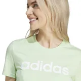 Remera ajustada color verde claro con logo Adidas estampado en blanco.