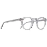 Lentes de eco acetato transparentes, de forma redonda.