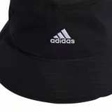 Gorro tipo bucket Adidas color negro con logo blanco bordado en el lateral.