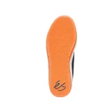 Championes de skate éS modelo Swift 1.5, color negro con detalles en blanco y naranja.