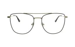 Armazón de gafas estilo aviador en color negro, fabricado en metal.