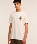 Remera comfort t-shirt de mangas cortas, confeccionada en algodón, con cuello redondo y estampa de un pato con gorra y lettering "High Skilled Comp.".