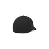 Gorro Under Armour color borgoña con logo bordado en blanco.
